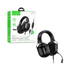 Auscultador Gaming Hoco W113 com fio USB Dinâmico 7.1 Canais Preto